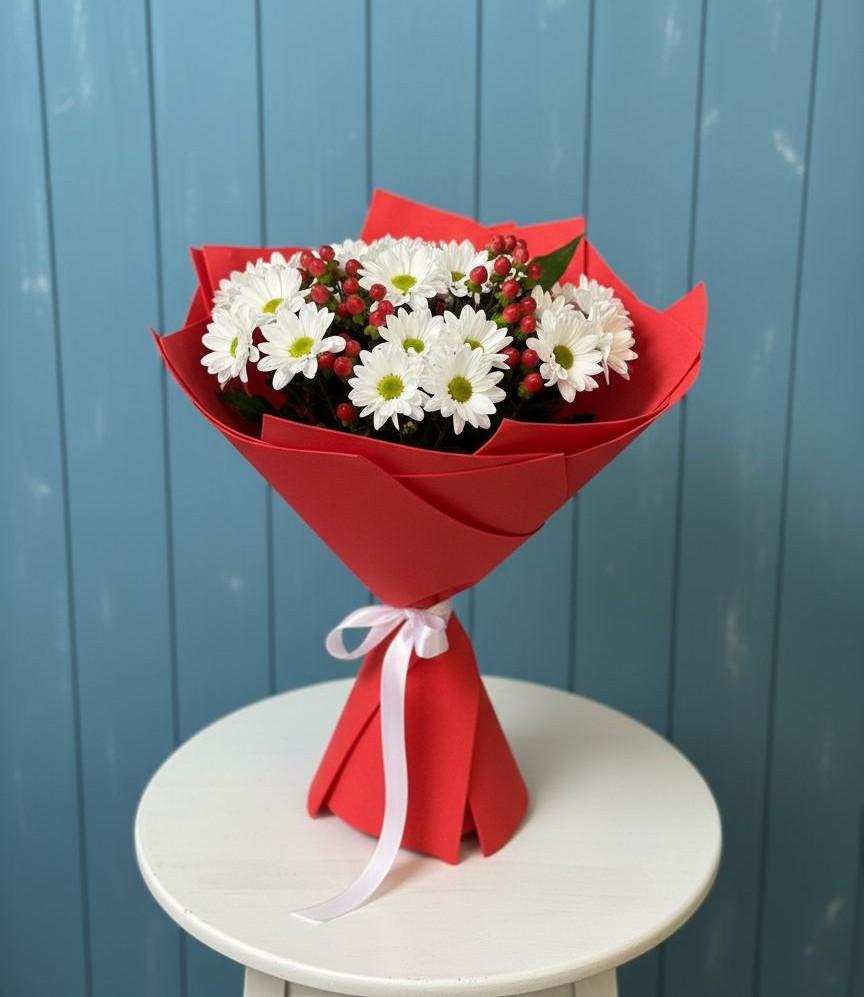 Букет цветов из: Хризантемы в Куйбышево Ростовская область