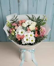 Букет цветов из:  Розы, Лизиантусы и Хризантемы #REPLACE_PRED# Куйбышево Ростовская область