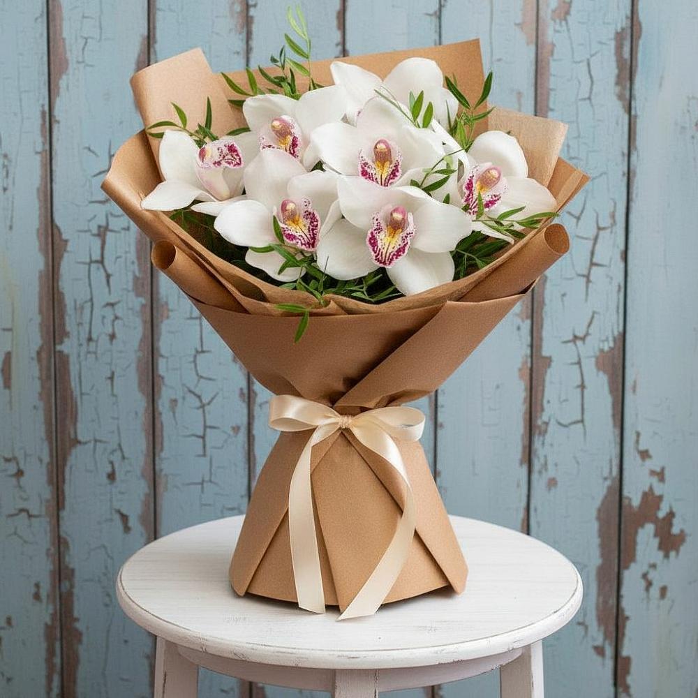 Букет цветов из: Орхидеи и Розы в Куйбышево Ростовская область