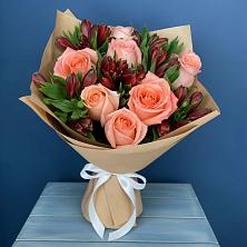 Букет цветов из:  Розы и Альстромерии в Куйбышево Ростовская область