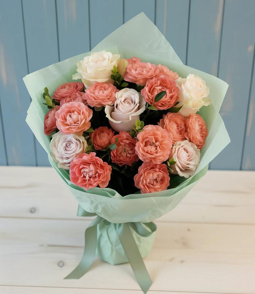 Букет цветов из: Розы в Куйбышево Ростовская область