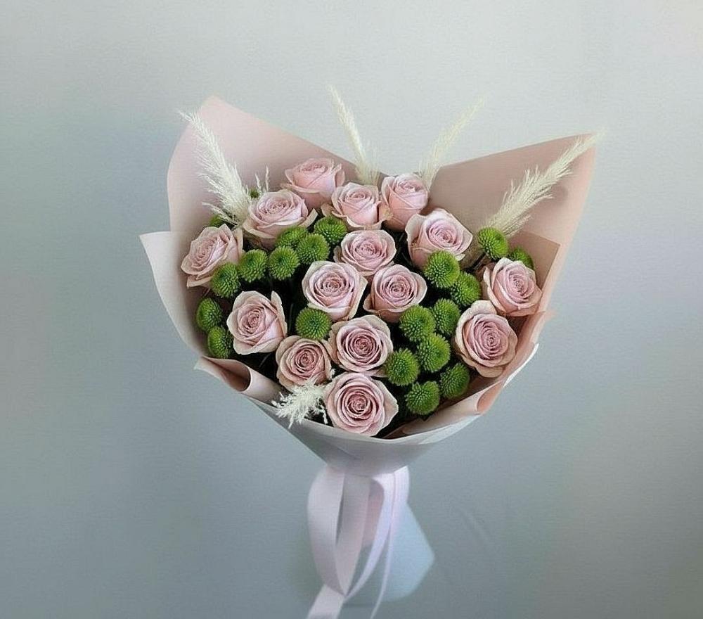 Букет цветов из: Розы и Хризантемы в Куйбышево Ростовская область