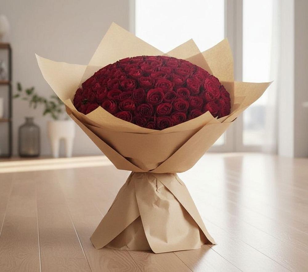 Букет 101 Красная роза в Куйбышево Ростовская область