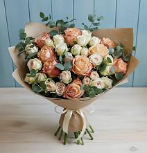 Букет цветов из:  Альстромерии и Розы в Куйбышево Ростовская область